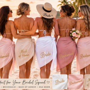 Personalized Bridal Party Sarong Package – Bride & Bridesmaids