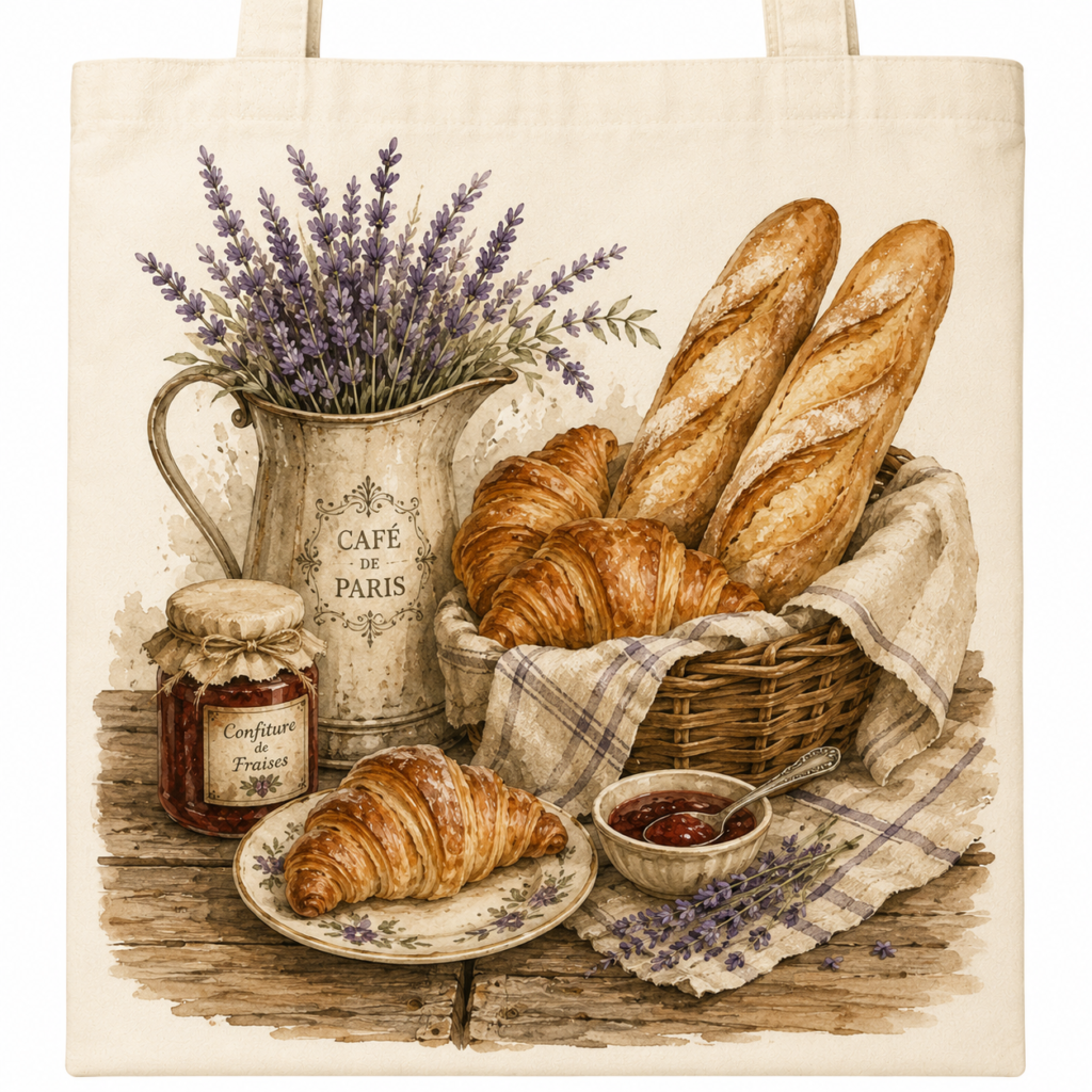 Printed Canvas Tote Bag